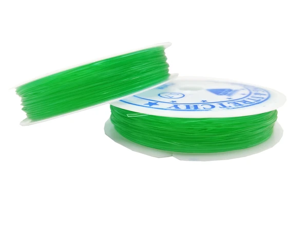 Yeşil Misina 1.0 mm Esnek Silikon El İşi Takı Aksesuar Misinası - 1 Adet ürün görseli 1