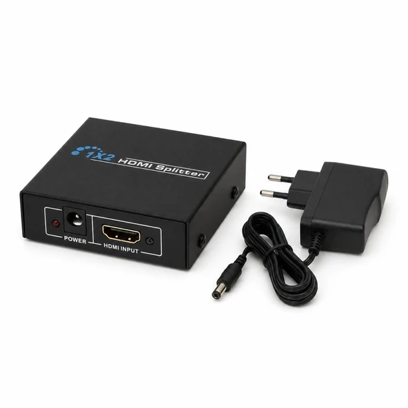PrimeX PX-5002 1080P 2K 4K UHD 2 Port HDMI Spliter (Adaptörlü)