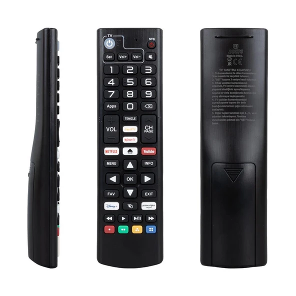 Ayt Dreamstar Android Netflix Youtube Prime Video Tuşlu Tv Uyumlu Lcd Led Tv Uydu Kumandası ürün görseli 1