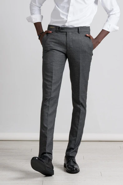 Perpant Armürlü Slimfit Kışlık Kumaş Pantolon ürün görseli 1