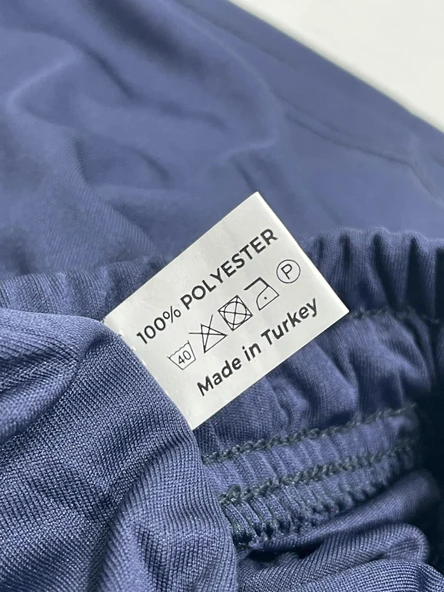 Baskılı Unisex Lacivert Polyester Şort 3XS Beden - Resim 9