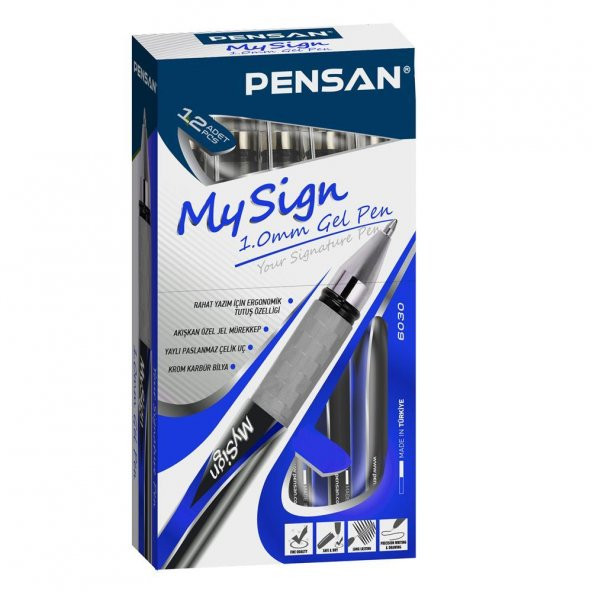PENSAN IMZA KALEMI MY-SIGN 1.0 MAVI 12LI ürün görseli 1