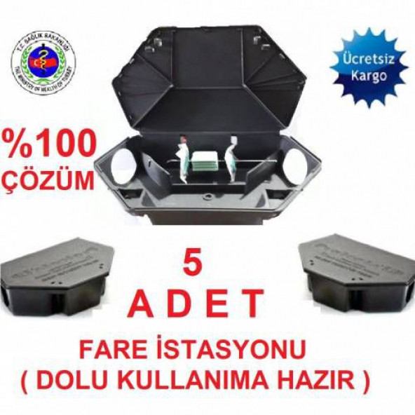 5 ADET DOLU FARE YEM İSTASYONU - ELDİVEN HEDİYELİ ürün görseli 1