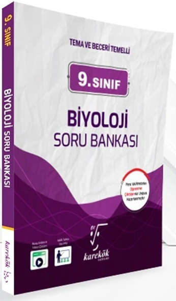 Karekök Yayınları 9. Sınıf Biyoloji Soru Bankası ürün görseli 1