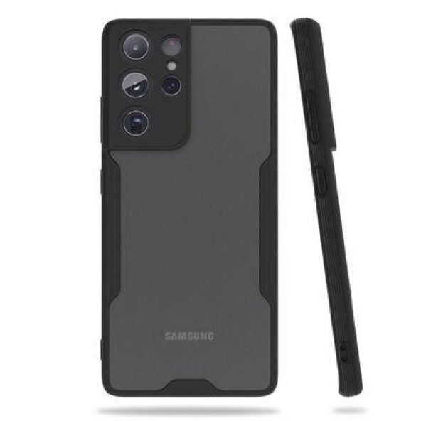 Galaxy S21 Ultra Kılıf Arkası Şeffaf Ultra İnce Tasarım Kılıf ürün görseli 1
