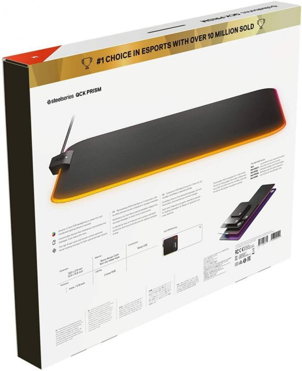 SteelSeries QcK Prism Cloth RGB Mousepad - Medium - Resim 3
