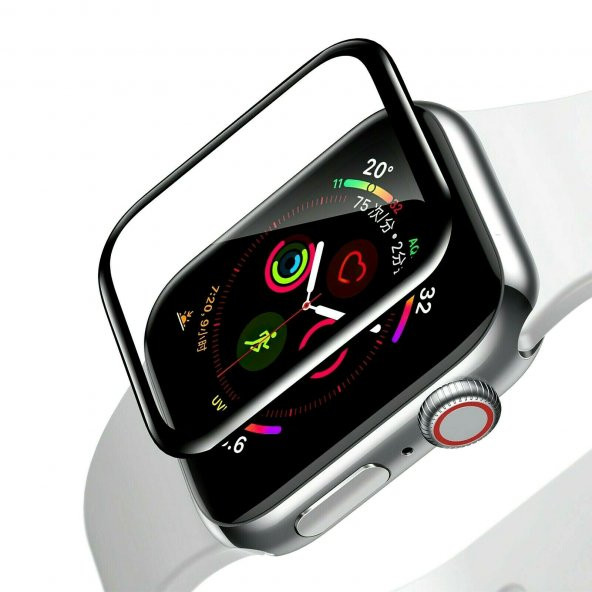 Bufalo Apple Watch 44mm Ekran Koruyucu 3D Kavisli PMMA Nano Siyah Çerçeve ürün görseli 1