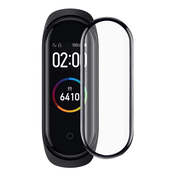 Bufalo Xiaomi Mi Band 5 Ekran Koruyucu 3D Kavisli PMMA Nano Siyah Çerçeve ürün görseli 1