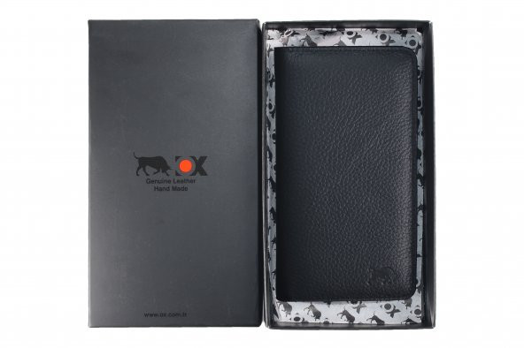 OX Elegant Deri Cüzdan Siyah - Resim 5