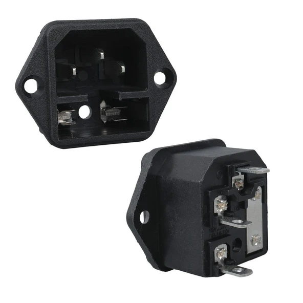 Ayt Bilgisayar C7 Power Şase Soket Erkek Kulaklı IC-213 Bilgisayar Güç Elektirik Kablosu Soketi ürün görseli 1