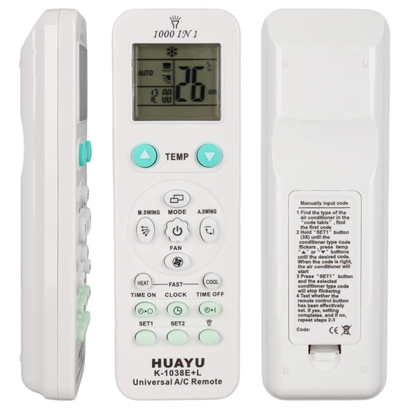 Ayt K-1038E-L Universal Akıllı Klima Kumandası Tüm Modellere Uyumlu Klima Kumandası ürün görseli 1