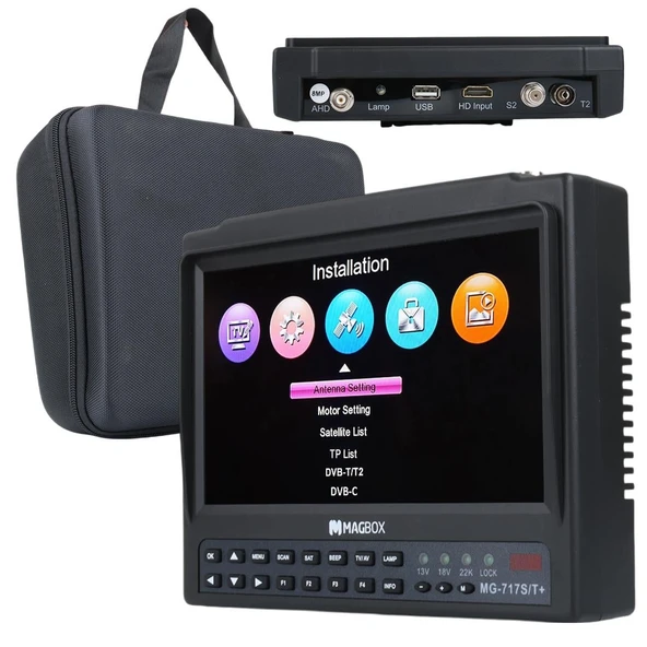 Magbox MG-717S T+ 7 İnç Full HD LCD Ekranlı Görüntülü Uydu Yön Bulucu Cihazı Aleti Uzaktan Kumandalı Türkçe Menü ürün görseli 1