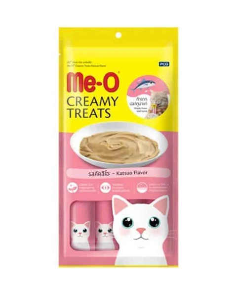 Me-O Creamy Treats Çizgili Orkinos Balıklı Kedi Ödül Maması 15 gr x 4 ürün görseli 1