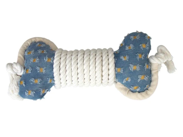 Eastland İpli Peluş Kemik Köpek Oyuncağı 30x5cm ürün görseli 1