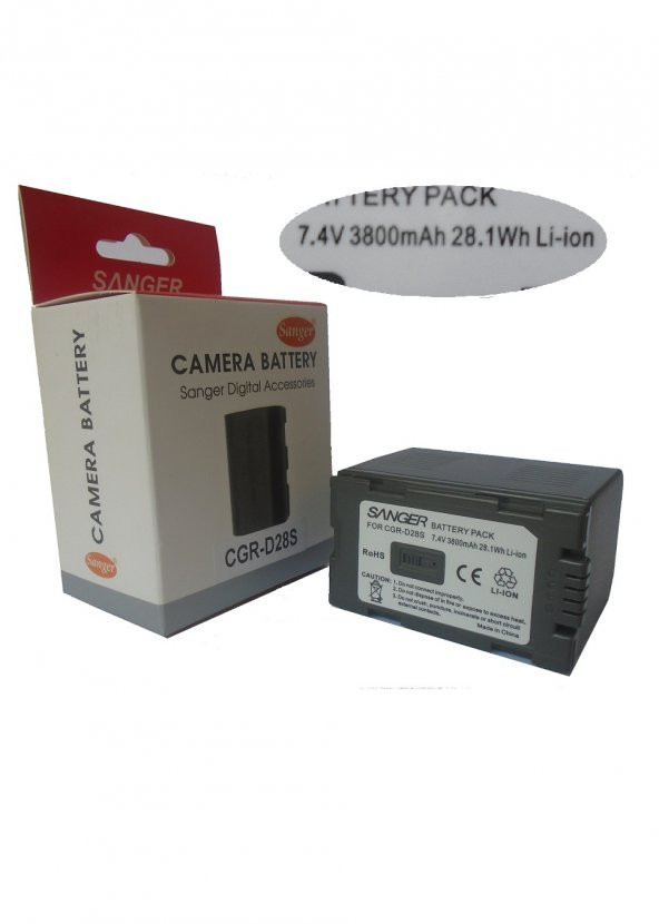 SANGER 3800mAh, Panasonic UX-90 Kamera İçin Sanger 3800mAh Lion Batarya ürün görseli 1