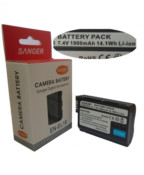 SANGER Sanger EN-EL15, Nikon D7200 Fotoğraf Makinesi Bataryası ürün görseli 1