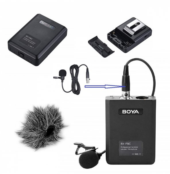 BOYA BOYA BY-F8C Cardioid Tek yönlü Vokal Yaka Mikrofonu ürün görseli 1