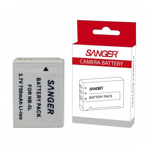 SANGER Canon Digital Ixus 800, 900, 950 İçin Nb-5L Batarya ürün görseli 1