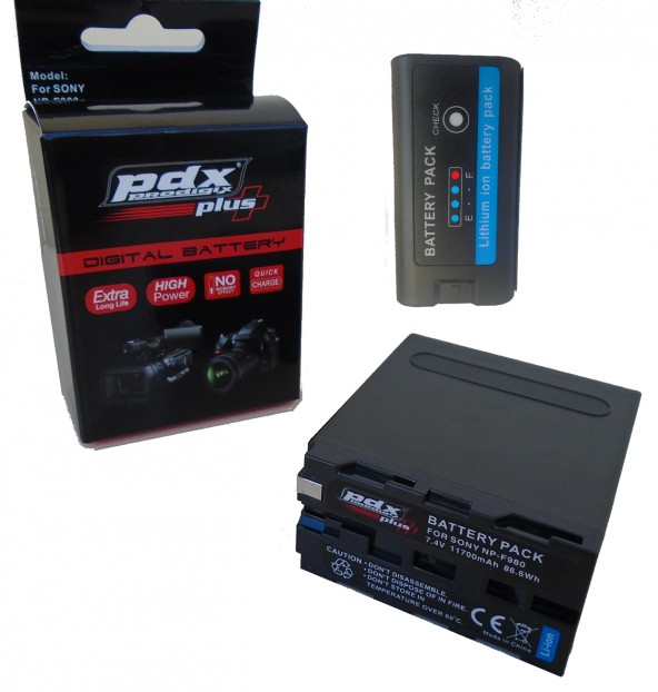 PDX Sony Mc2500 Kameralar İçin NP-F980 Plus Batarya ürün görseli 1