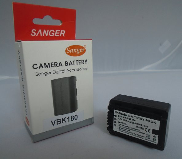 SANGER Panasonic VBK180 Kamera Bataryası, Pil ürün görseli 1