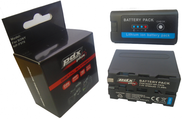PDX 9700 mAh NP-F970 Sony Mc2500 Kamera Bataryası ürün görseli 1