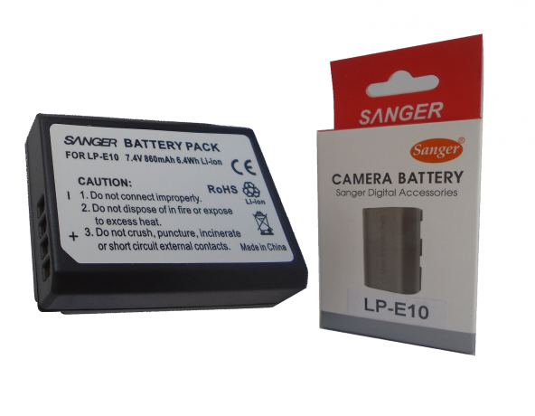SANGER Sanger LP-E10 Batarya, Canon Eos 1100D, 1200D, 1300D Bataryası, Pil ürün görseli 1
