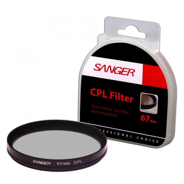 SANGER 67mm Polarize Filtre, 67 mm CPl Filtre ürün görseli 1
