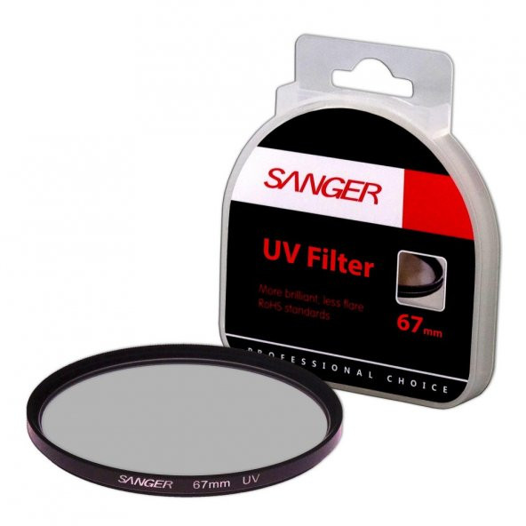 SANGER 67mm UV Filtre, 67 mm Ultraviole Işık Engelleyici Filtre ürün görseli 1