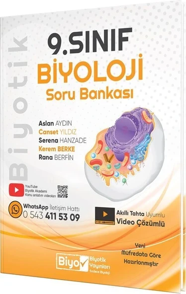 9.SINIF BİYOLOJİ SORU BANKASI BİYOTİK YAYIN ürün görseli 1