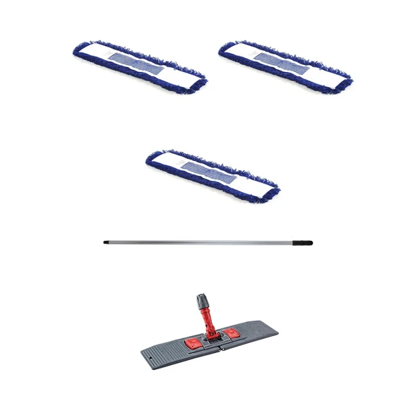 Cod-Ex Orlon Mavi Statik Toz Mop Takımı Seti - 80 Cm. - 3 Adet Mop + Mop Tutucu + Sap - 1 Takım ürün görseli 1