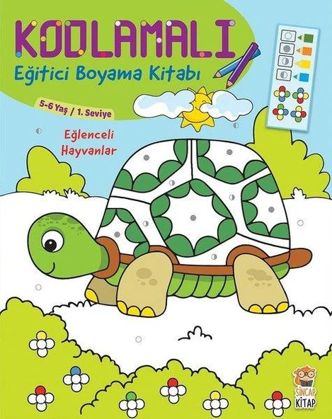 Kodlamalı Eğitici Boyama Kitabı Eğlenceli Hayvanlar KOLEKTİF ürün görseli 1