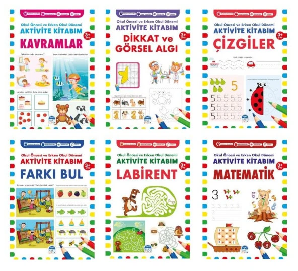 Martı Aktivite Kitaplarım Seti 6 Kitap 3+ Yaş ürün görseli 1