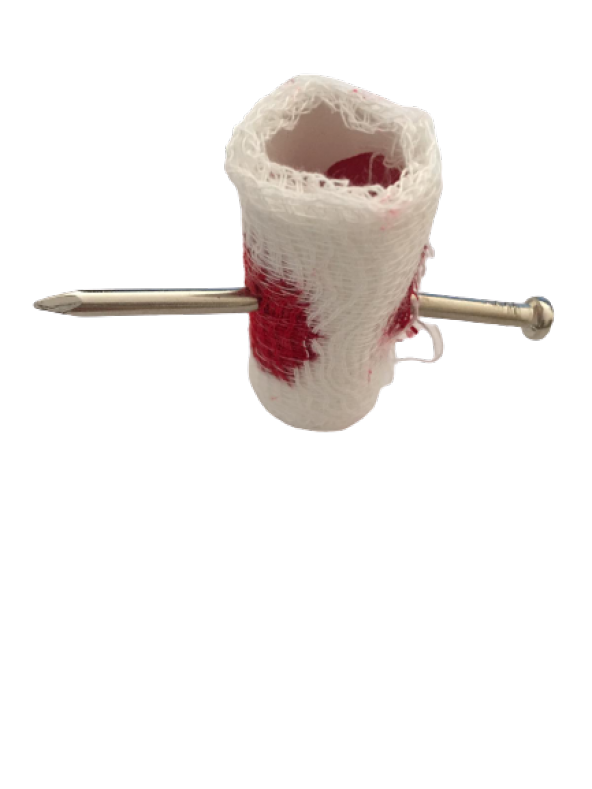CADILAR BAYRAMI HALLOWEEN ÇİVİLİ KANLI PARMAK ŞAKASI 1 ADET ürün görseli 1