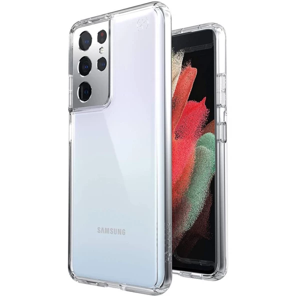 Galaxy S21 Ultra Kılıf İnce Esnek Şeffaf Silikon Kılıf ürün görseli 1