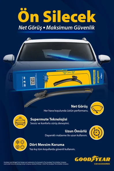 GOODYEAR SUPERMUTE TECHNOLOGY ÖN TEK MUZ SİLECEK 22 (550MM) ürün görseli 1