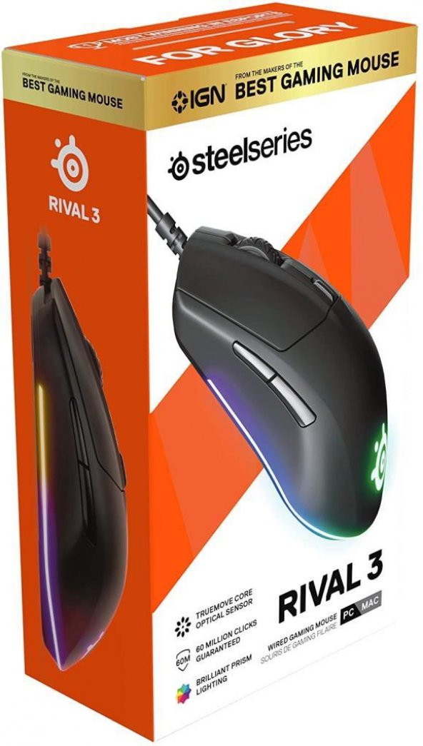 Steelseries Rival 3 Rgb Oyuncu Mouse - Resim 5