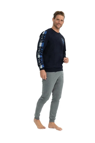 U.S. Polo Assn. Erkek Uzun Kollu Baskılı Pijama Takımı ürün görseli 1