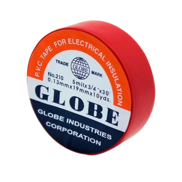 Globe Elektrikçi Bandı İzole Bant 19 x 10Yds Kırmızı ürün görseli 1