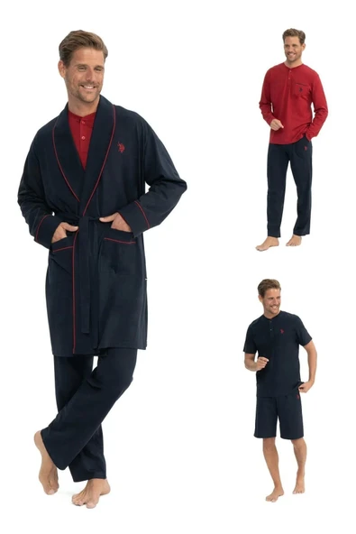 U.S. Polo Assn. Erkek Çeyizlik 5'li Pijama Takım ürün görseli 1