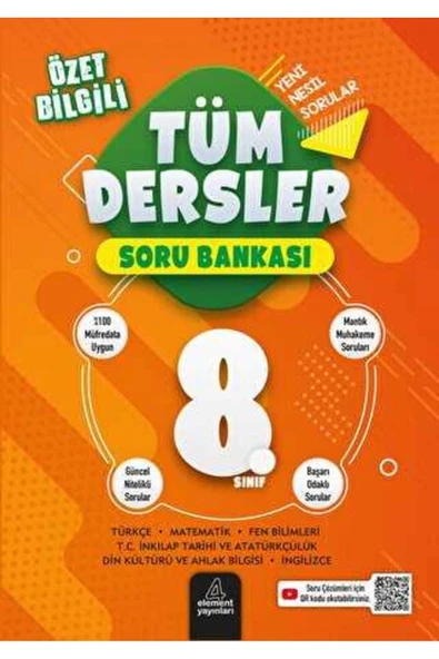 ELEMENT 8.SINIF TÜM DERSLER SORU BANKASI ürün görseli 1
