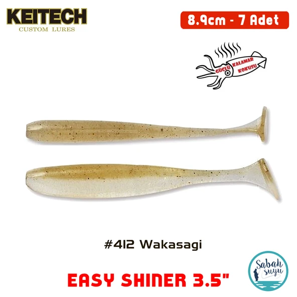 Keitech Easy Shiner 8.9cm (3.5") #412 Wakasagi Kokulu Silikon Balık ürün görseli 1