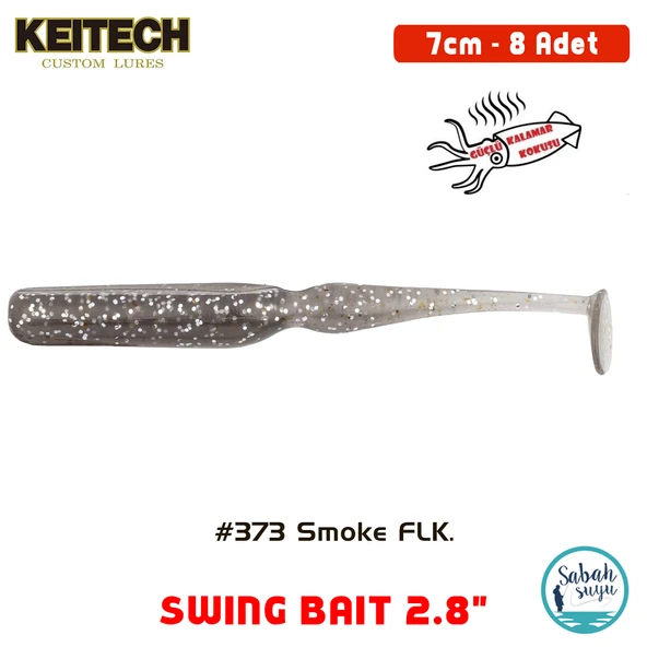 Keitech Swing Bait 7cm (2.8") #373 Smoke FLK. Kokulu Silikon Balık ürün görseli 1