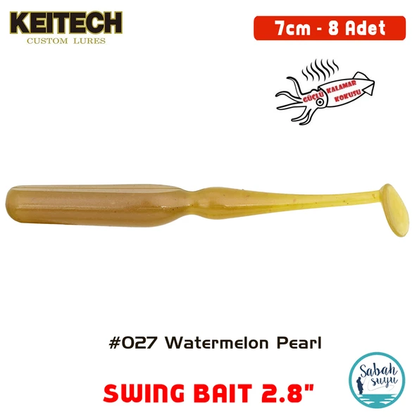 Keitech Swing Bait 7cm (2.8") #027 Watermelon Pearl Kokulu Silikon Balık ürün görseli 1