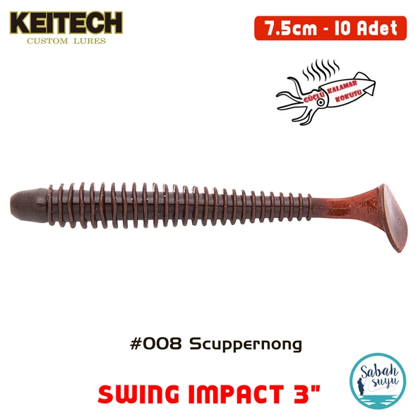 Keitech Swing İmpact 7.5cm (3") #008 Scuppernong Kokulu Silikon Balık ürün görseli 1