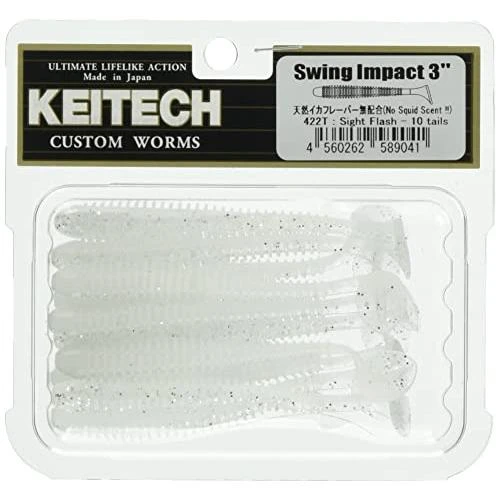 Keitech Swing İmpact 7.5cm (3") #422 Sight Flash Silikon Balık - Resim 2