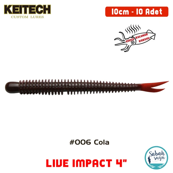 Keitech Live İmpact 10cm (4") #006 Cola Kokulu Silikon Balık ürün görseli 1