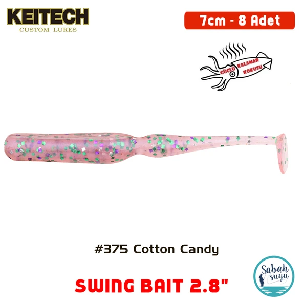 Keitech Swing Bait 7cm (2.8") #375 Cotton Candy Kokulu Silikon Balık ürün görseli 1