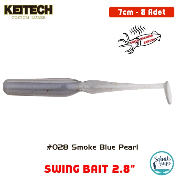 Keitech Swing Bait 7cm (2.8") #028 Smoke Blue Pearl Kokulu Silikon Balık ürün görseli 1