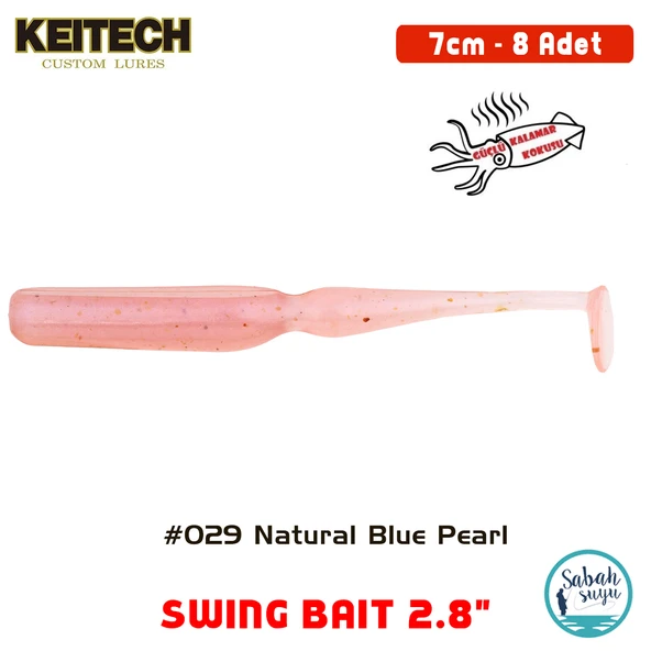 Keitech Swing Bait 7cm (2.8") #029 Natural Blue Pearl Kokulu Silikon Balık ürün görseli 1
