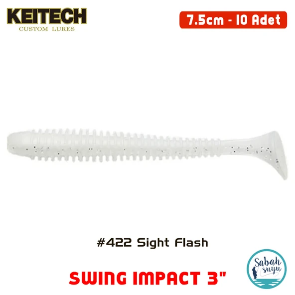 Keitech Swing İmpact 7.5cm (3") #422 Sight Flash Silikon Balık ürün görseli 1